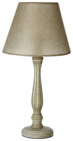 Maine - Candlestick Wood - Table Lamp with EU Plug